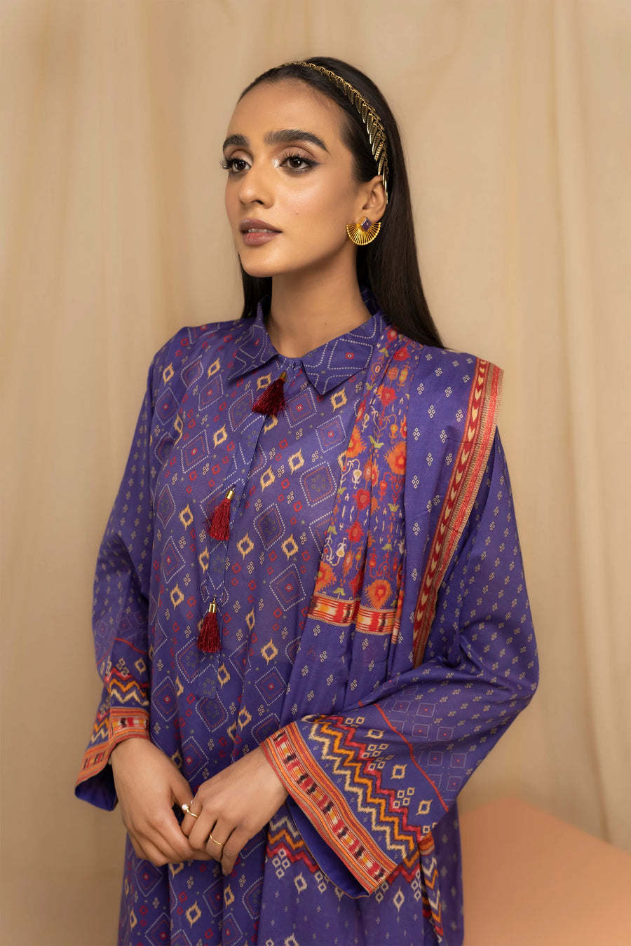 LSM Lakhany Komal Unstitched Printed Lawn 3Pc Suit KPC-SR-0095-A