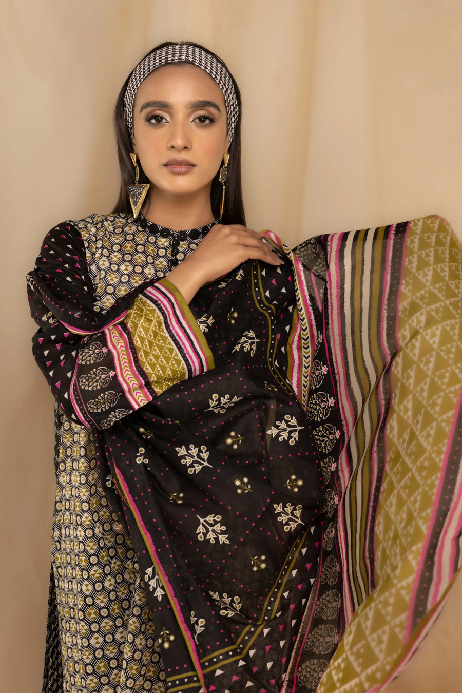 LSM Lakhany Komal Unstitched Printed Lawn 3Pc Suit KPC-SR-0096-B