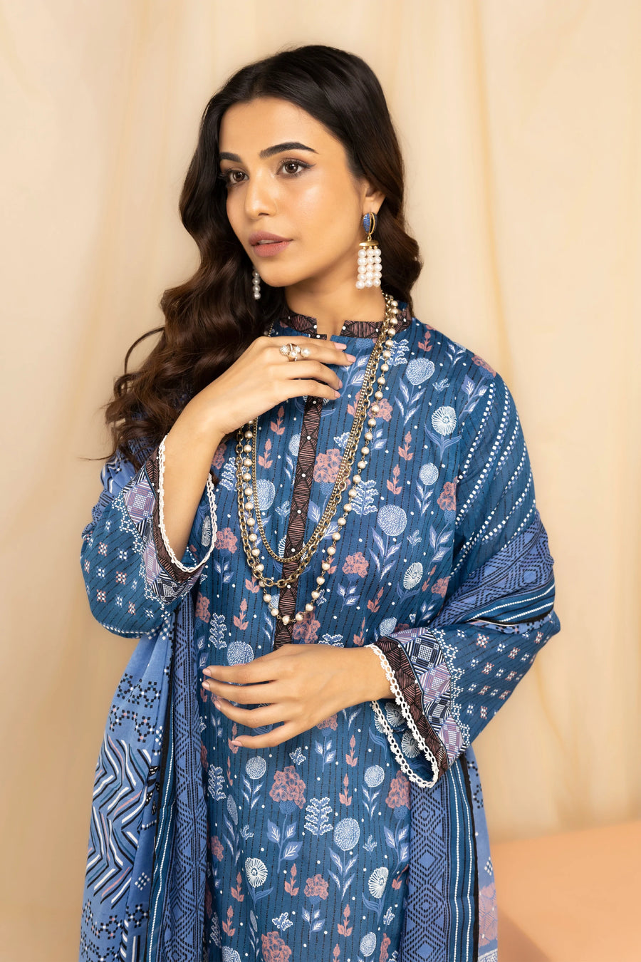 LSM Lakhany Komal Unstitched Printed Lawn 3Pc Suit KPC-ZH-0033-A