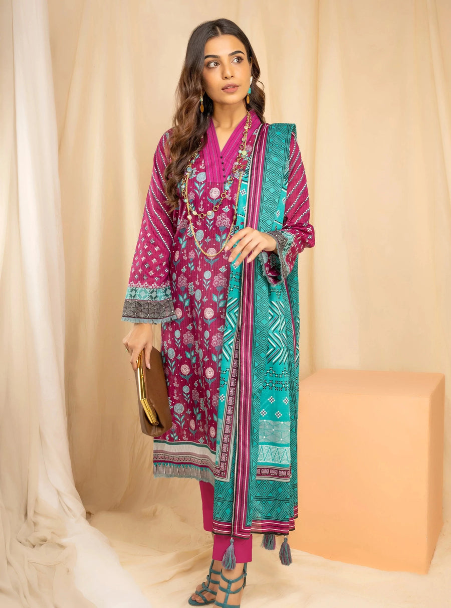 LSM Lakhany Komal Unstitched Printed Lawn 3Pc Suit KPC-ZH-0033-B
