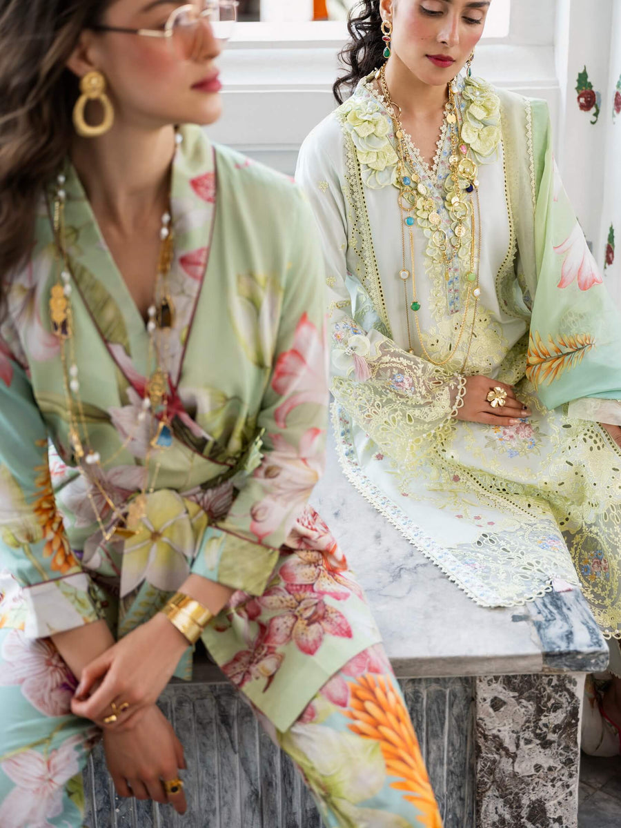 Mushq Lawana Embroidered Luxury Lawn Unstitched 3Pc Suit MSL-23-07 Kamon