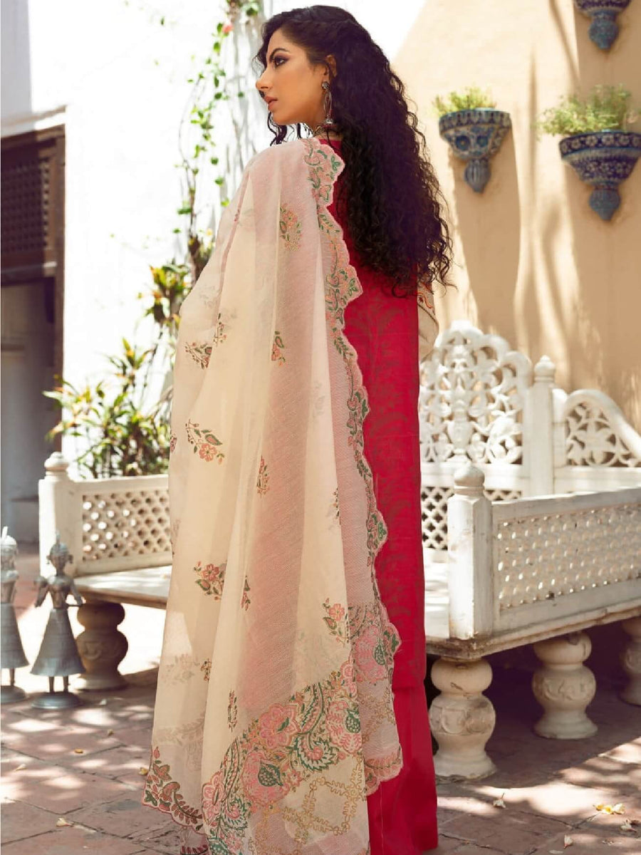 Kinaar by Shiza Hassan Embroidered Lawn Unstitched 3 Piece Suit D-01 Afrozeh - FaisalFabrics.pk