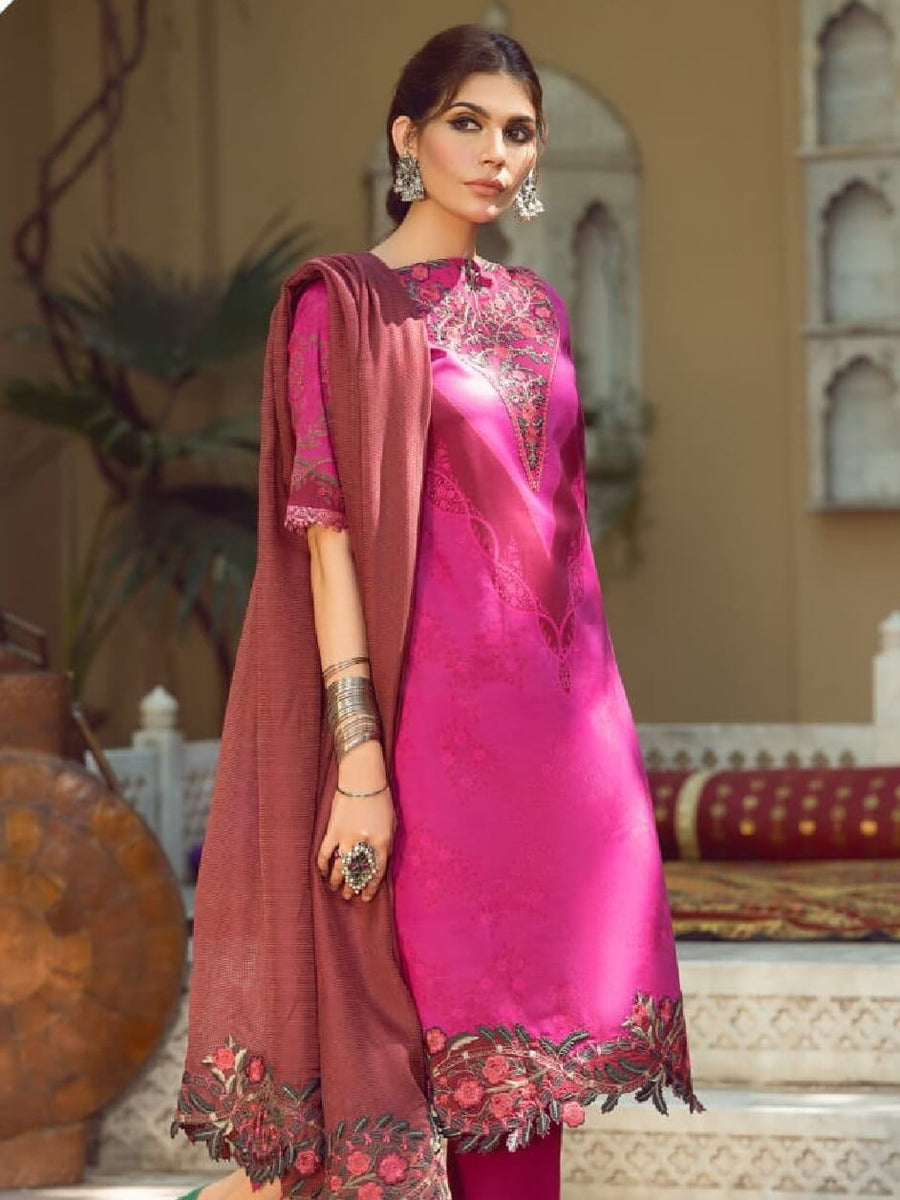Kinaar by Shiza Hassan Embroidered Lawn Unstitched 3 Piece Suit D-02 Aleen - FaisalFabrics.pk