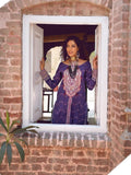 Kinaar by Shiza Hassan Embroidered Lawn Unstitched 3 Piece Suit D-07 Mahru - FaisalFabrics.pk