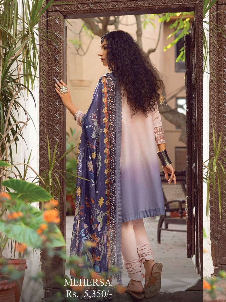 Kinaar by Shiza Hassan Embroidered Lawn Unstitched 3 Piece Suit D-08 Mehersa - FaisalFabrics.pk