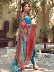 Kinaar by Shiza Hassan Embroidered Lawn Unstitched 3 Piece Suit D-10 Parina - FaisalFabrics.pk