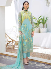 Laroza Ostentatious 3 Piece Embroidered Chiffon Suit L-217 Folksy Gleam - FaisalFabrics.pk