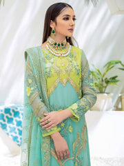 Laroza Ostentatious 3 Piece Embroidered Chiffon Suit L-217 Folksy Gleam - FaisalFabrics.pk