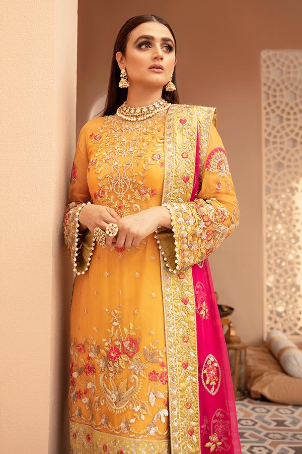 Imrozia Eclos Embroidered Chiffon Unstitched 3 Piece Suit L-224 Regina - FaisalFabrics.pk