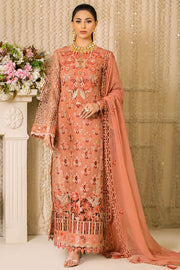 Imrozia Premium Vive La Fete Unstitched Formal 3Pc Suit L-257 PEACH MELBA