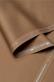 Bareeze Man Egyptian Cotton 2/1 Unstitched Fabric for Summer - L-Brown