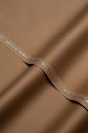 Bareeze Man Egyptian Cotton 2/1 Unstitched Fabric for Summer - L-Brown