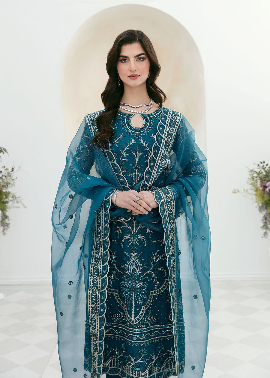 Akbar Aslam Sylvia Luxury Formal Unstitched Organza Suit - LARA