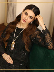 Emaan Adeel La-Festa Premium Chiffon Unstitched 3 Piece Suit LE-01 - FaisalFabrics.pk
