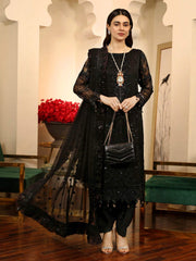 Emaan Adeel La-Festa Premium Chiffon Unstitched 3 Piece Suit LE-01 - FaisalFabrics.pk