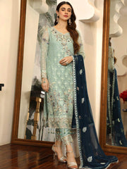 Emaan Adeel La-Festa Premium Chiffon Unstitched 3 Piece Suit LE-06 - FaisalFabrics.pk