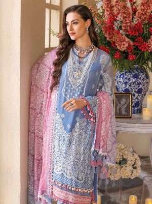 GulAhmed Summer Premium Embroidered Chiffon Unstitched 3Piece LE-32005