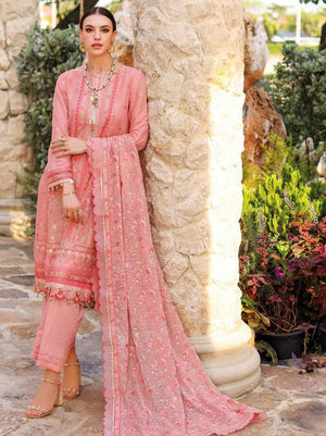 GulAhmed Summer Premium Embroidered Chiffon Unstitched 3Piece LE-32006