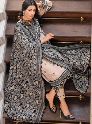 GulAhmed Summer Premium Embroidered Chiffon Unstitched 3Piece LE-32009