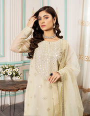 SIFA Luxury Embroidered Pret Suit - LEMONADE
