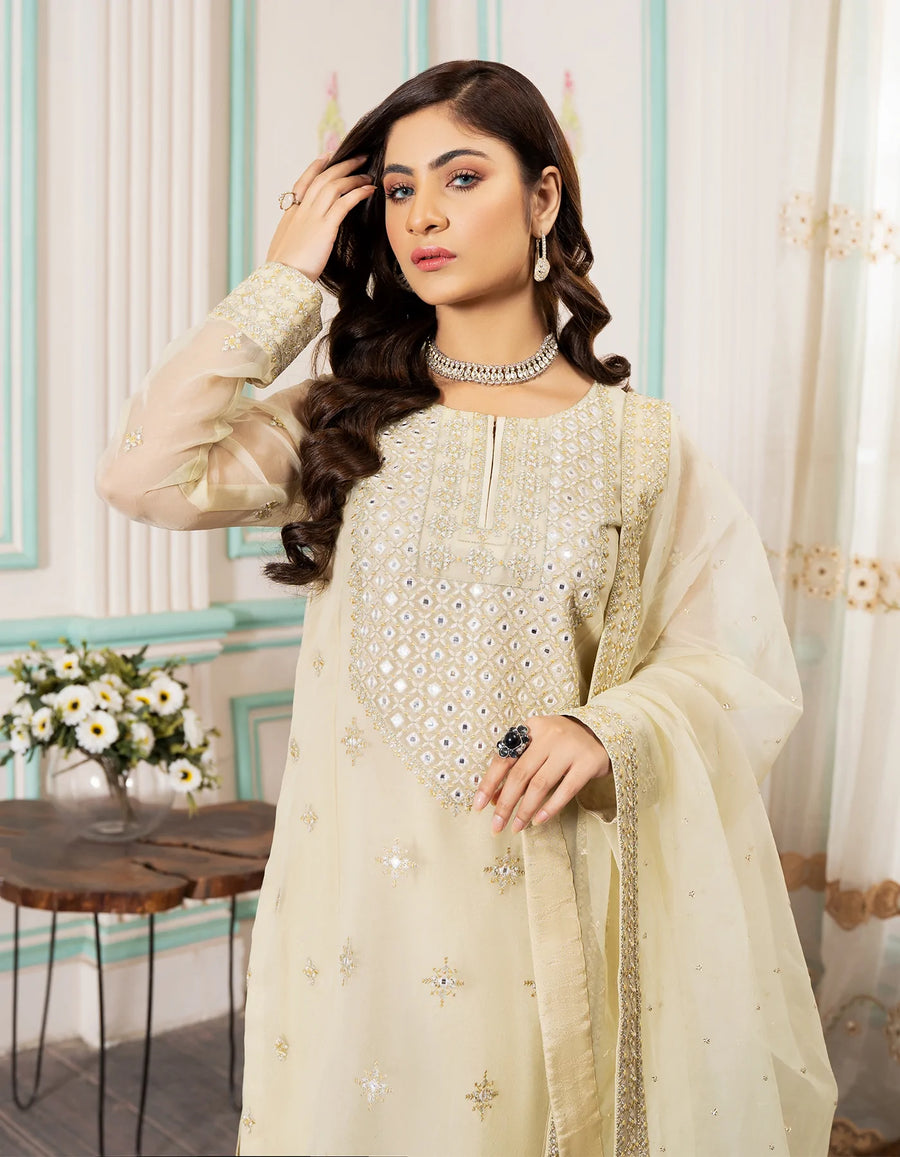 SIFA Luxury Embroidered Pret Suit - LEMONADE
