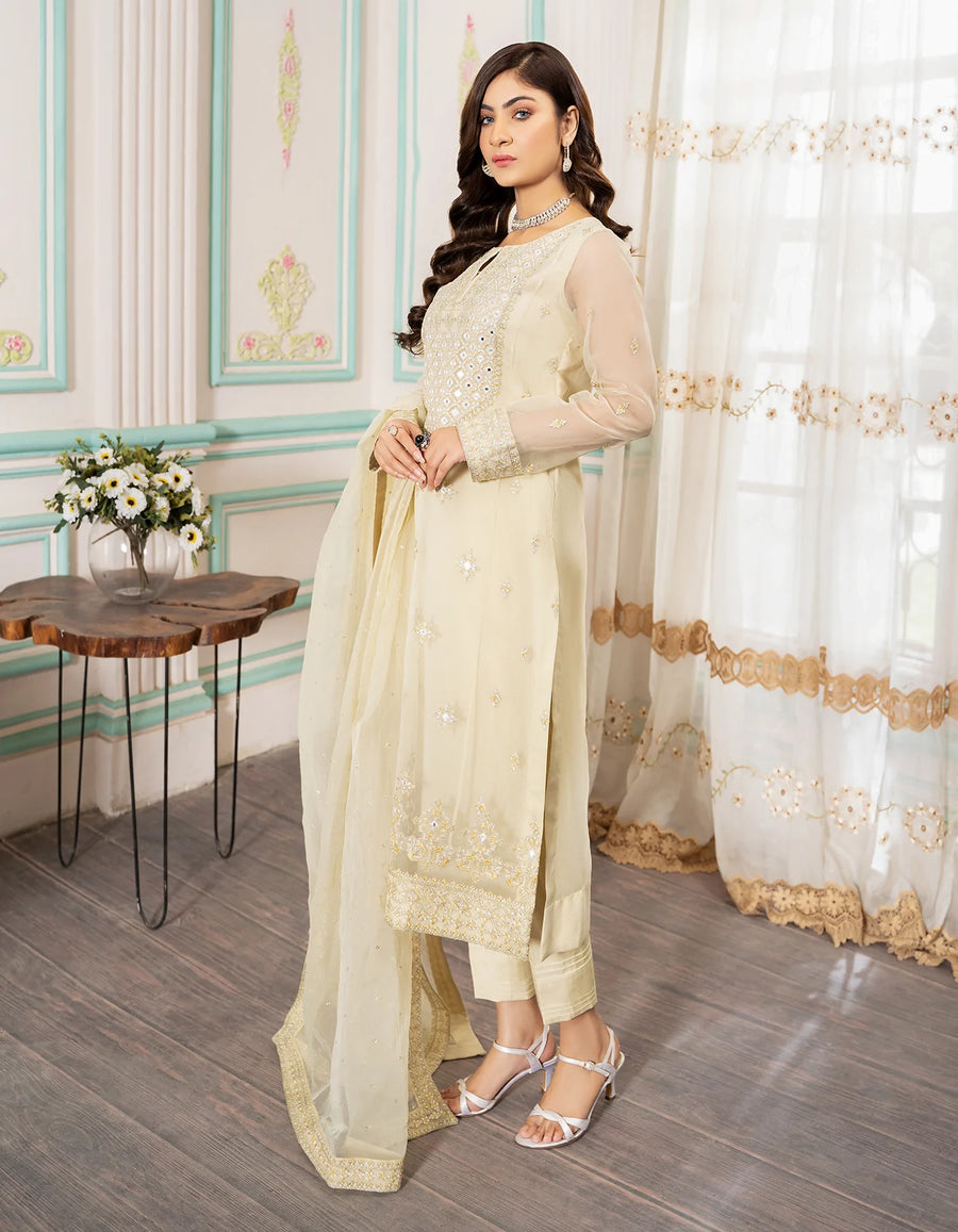 SIFA Luxury Embroidered Pret Suit - LEMONADE