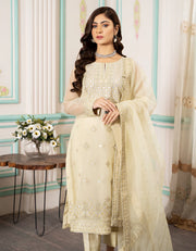 SIFA Luxury Embroidered Pret Suit - LEMONADE