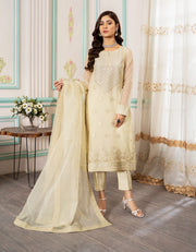 SIFA Luxury Embroidered Pret Suit - LEMONADE