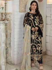 Emaan Adeel La Festa Luxury Formal Chiffon Unstitched 3Pc Suit LF-02 - FaisalFabrics.pk