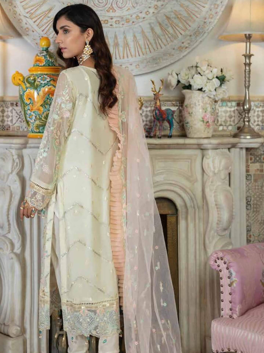 Emaan Adeel La Festa Luxury Formal Chiffon Unstitched 3Pc Suit LF-03 - FaisalFabrics.pk