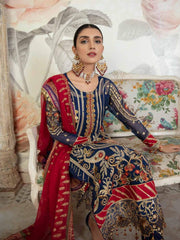 Emaan Adeel La Festa Luxury Formal Chiffon Unstitched 3Pc Suit LF-04 - FaisalFabrics.pk