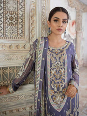 Emaan Adeel La Festa Luxury Formal Chiffon Unstitched 3Pc Suit LF-08 - FaisalFabrics.pk