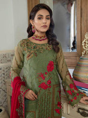 Emaan Adeel La Festa Luxury Formal Chiffon Unstitched 3Pc Suit LF-09 - FaisalFabrics.pk