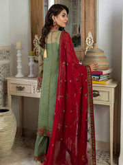 Emaan Adeel La Festa Luxury Formal Chiffon Unstitched 3Pc Suit LF-09 - FaisalFabrics.pk