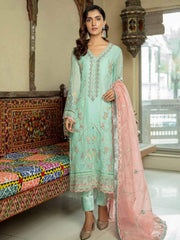 Emaan Adeel La Festa Luxury Formal Chiffon Unstitched 3Pc Suit LF-10 - FaisalFabrics.pk
