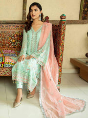 Emaan Adeel La Festa Luxury Formal Chiffon Unstitched 3Pc Suit LF-10 - FaisalFabrics.pk