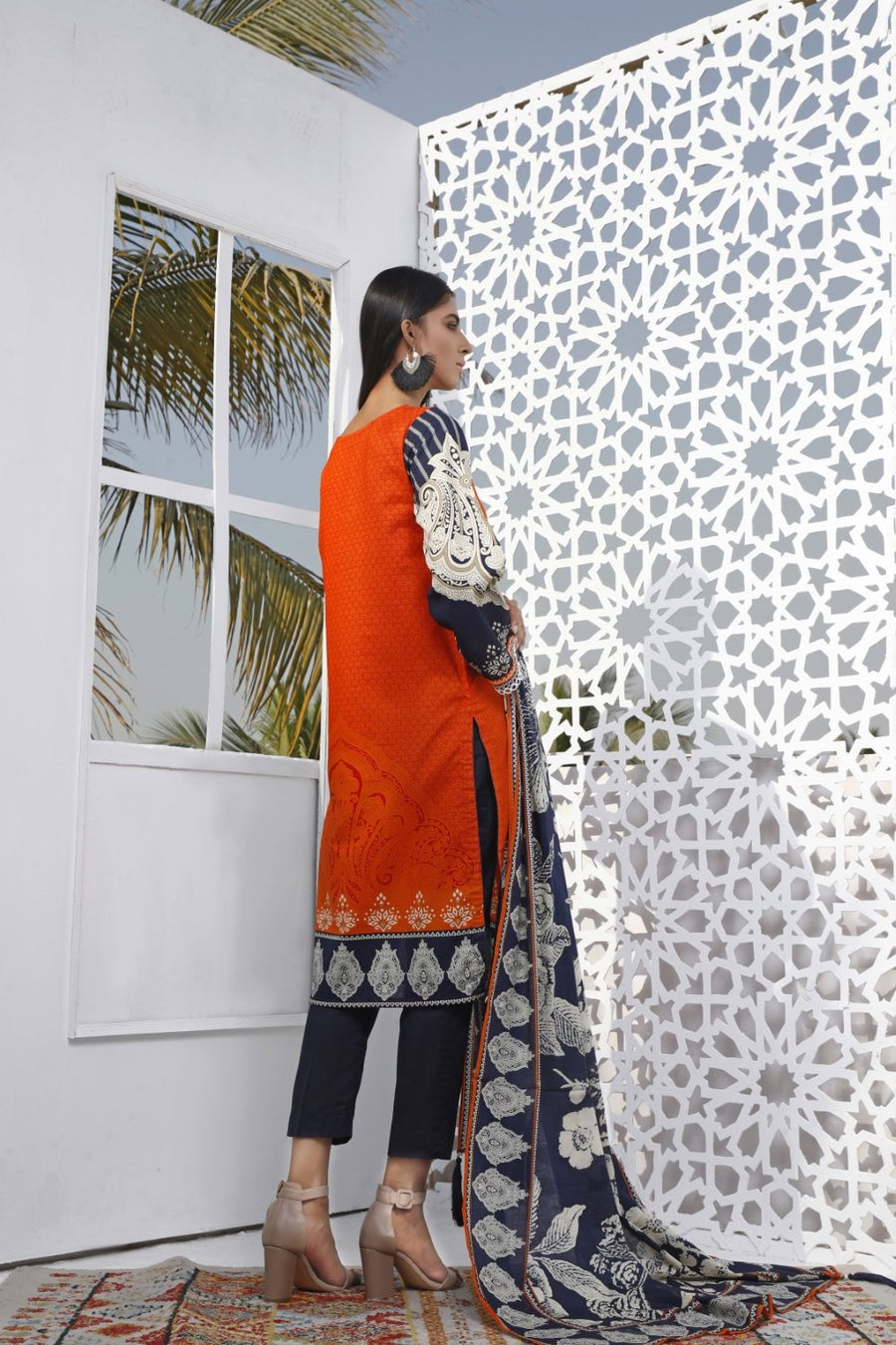 Ittehad Crystal Lawn 2021 Unstitched 3 Piece Printed Suit CL-21105-A - FaisalFabrics.pk