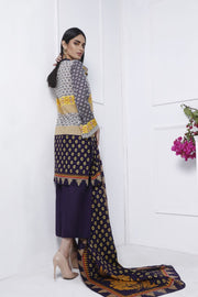 Ittehad Crystal Lawn 2021 Unstitched 3 Piece Printed Suit CL-21120-A - FaisalFabrics.pk