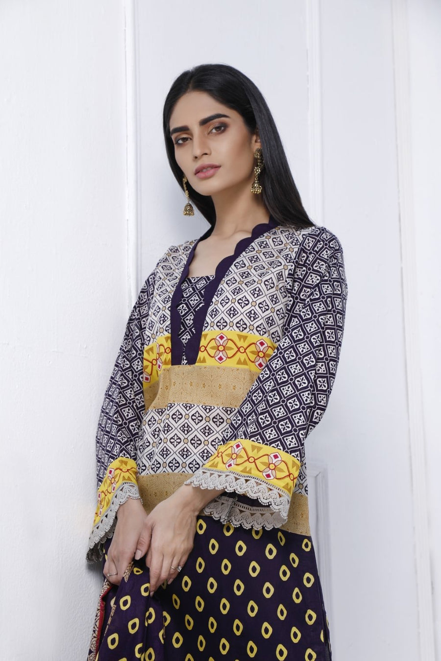 Ittehad Crystal Lawn 2021 Unstitched 3 Piece Printed Suit CL-21120-A - FaisalFabrics.pk