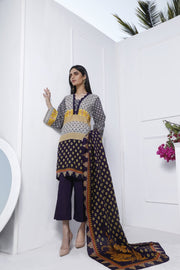 Ittehad Crystal Lawn 2021 Unstitched 3 Piece Printed Suit CL-21120-A - FaisalFabrics.pk