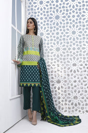 Ittehad Crystal Lawn 2021 Unstitched 3 Piece Printed Suit CL-21120-B - FaisalFabrics.pk