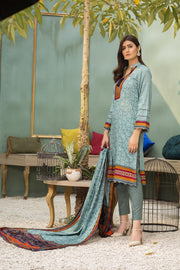 Ittehad Crystal Lawn 2021 Unstitched 3 Piece Printed Suit CL-21127-A - FaisalFabrics.pk