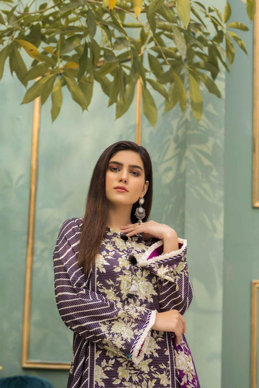 Ittehad Crystal Lawn 2021 Unstitched 3 Piece Printed Suit CL-21134-A - FaisalFabrics.pk
