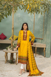 Ittehad Crystal Lawn 2021 Unstitched 3 Piece Printed Suit CL-21140-A - FaisalFabrics.pk