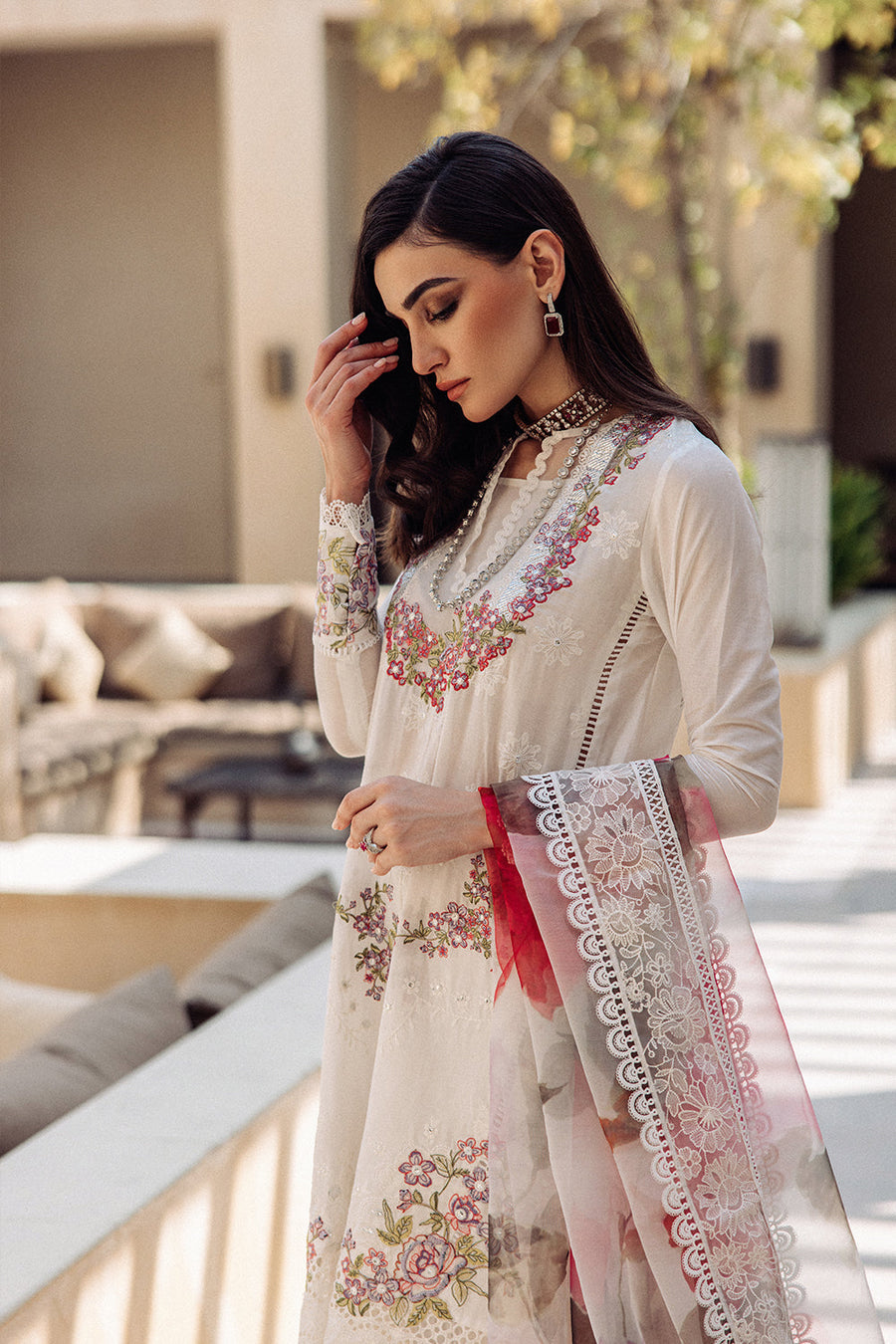 Saira Rizwan Embroidered Luxury Lawn Unstitched 3Pc Suit LILY SR-06