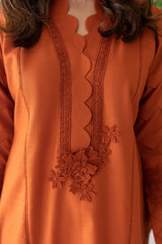 Nuriyaa Winter Tale Embroidered Pret Slub Khaddar 1pc Shirt - LINDA - FaisalFabrics.pk