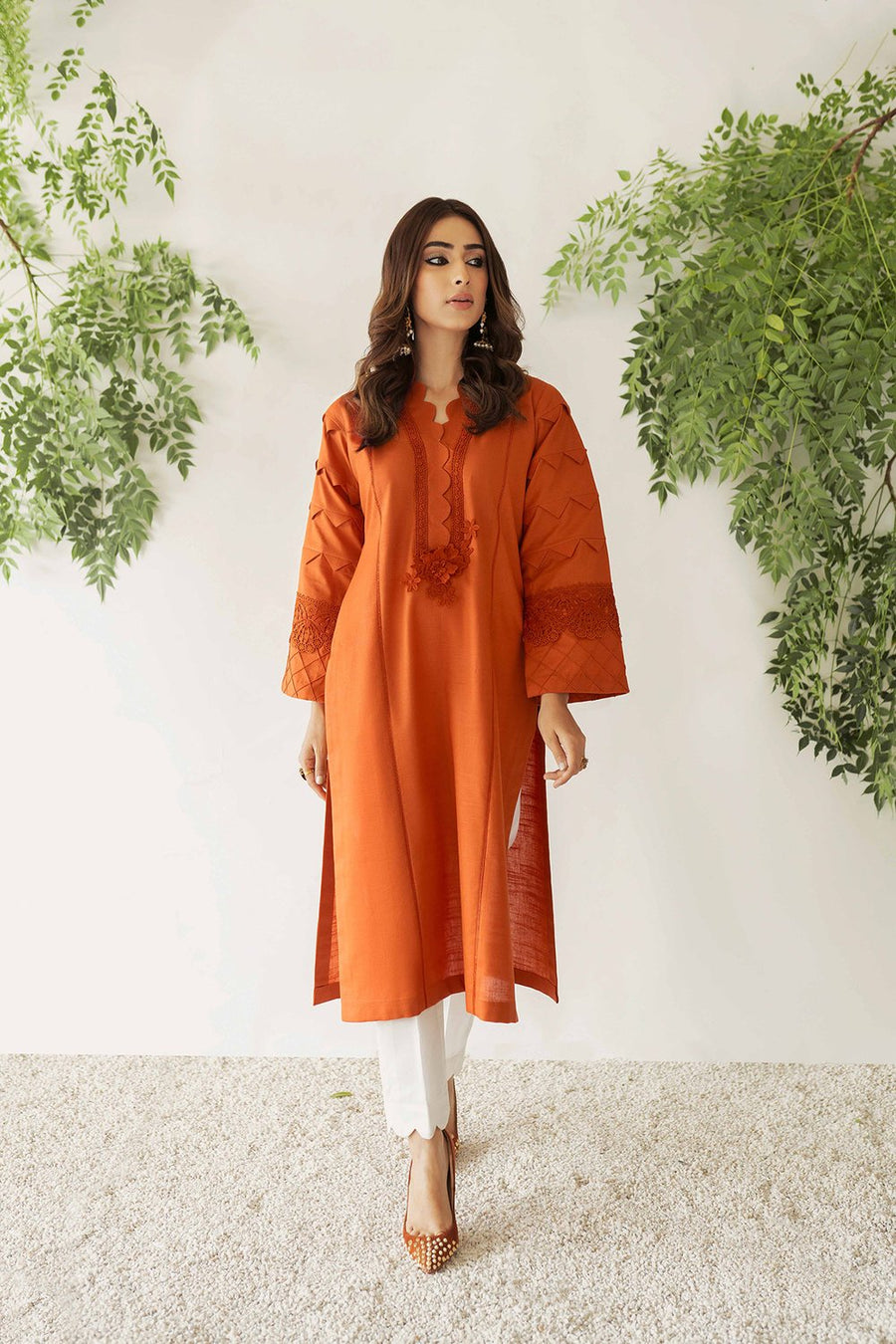 Nuriyaa Winter Tale Embroidered Pret Slub Khaddar 1pc Shirt - LINDA - FaisalFabrics.pk