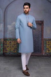 So Kamal Mens Unstitched Luxury Cotton Suit LM-1515 Ice Blue