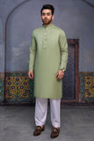 So Kamal Mens Unstitched Luxury Cotton Suit - LM-1515 Olive Green