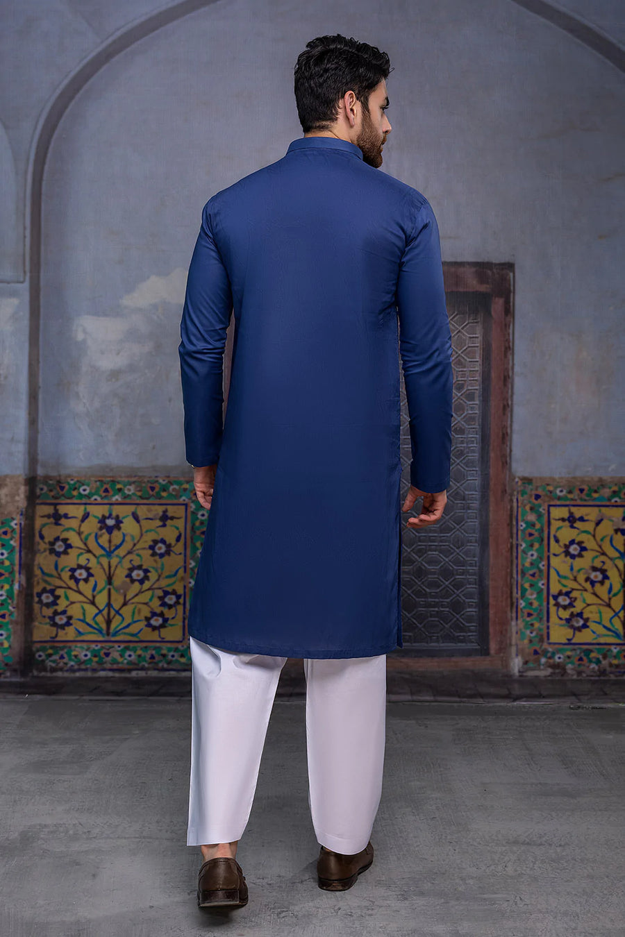 So Kamal Mens Unstitched Luxury Cotton Suit LM-1515 Teal Blue